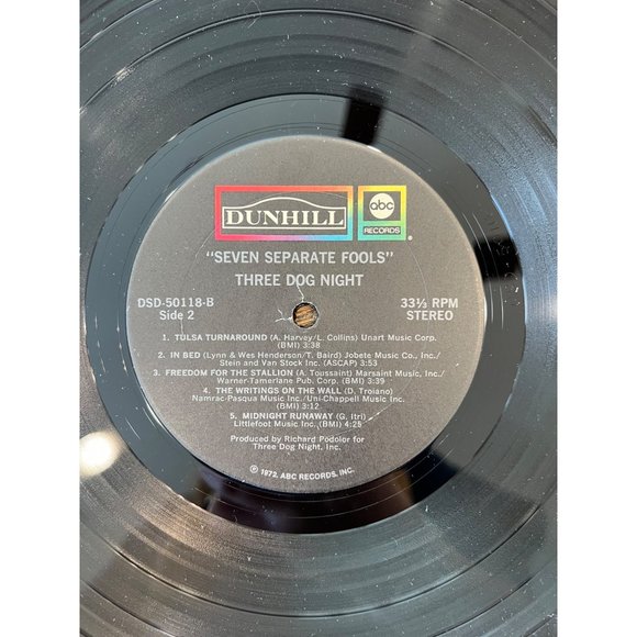Three Dog Night "Seven Separate Fools" Vinyl Album 33 1/3 RPM Stereo DSD-50118-A - Picture 3 of 7